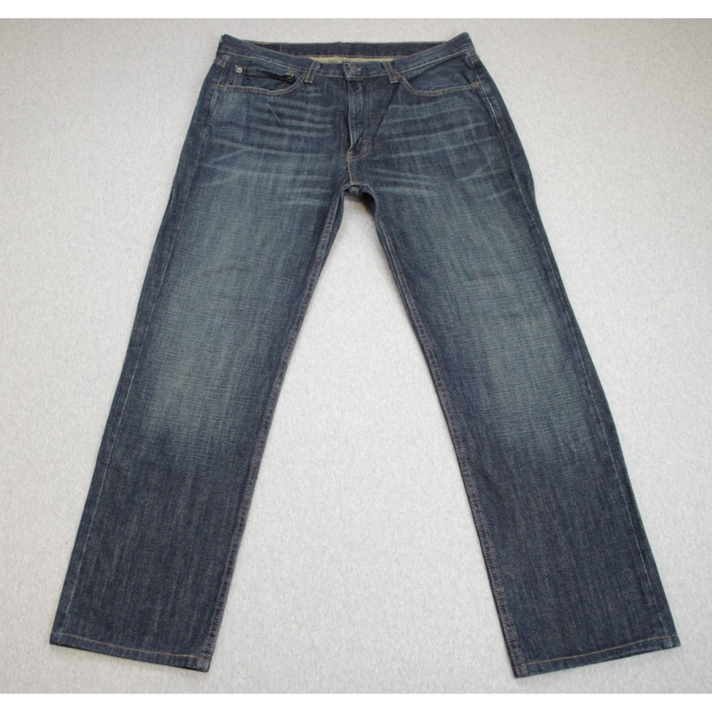 Levis Jeans Mens Size 34 x 34 Blue 100% Cotton 514 Regular Straight Leg‎